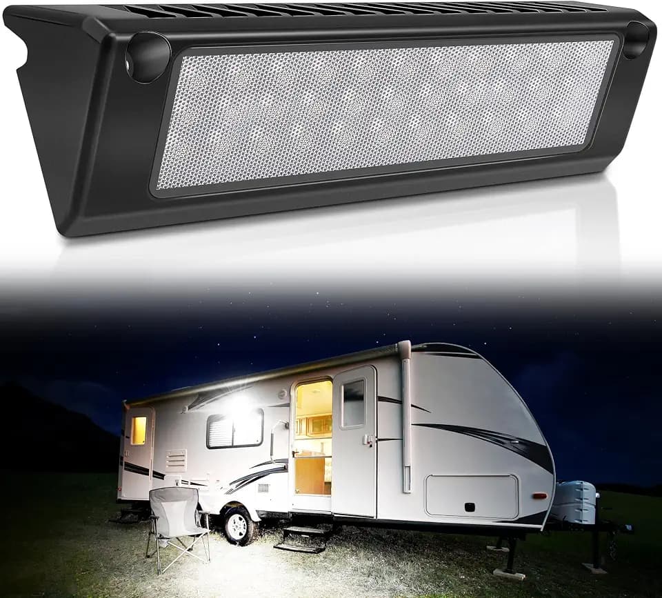 SnowyFox LED RV Exterior Porch 12V Aluminum Light Waterproof 9"