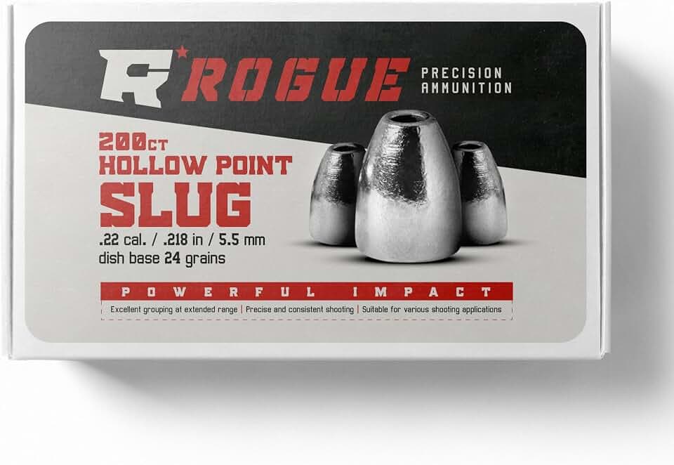 Ultra-Premium Airgun Slugs .22 Cal Hollow Point Slug Airgun Pellets- Made in The USA- 200 Count- Precision Swaged- Repeat Perfection and Accuracy- Elevate Your Shooting