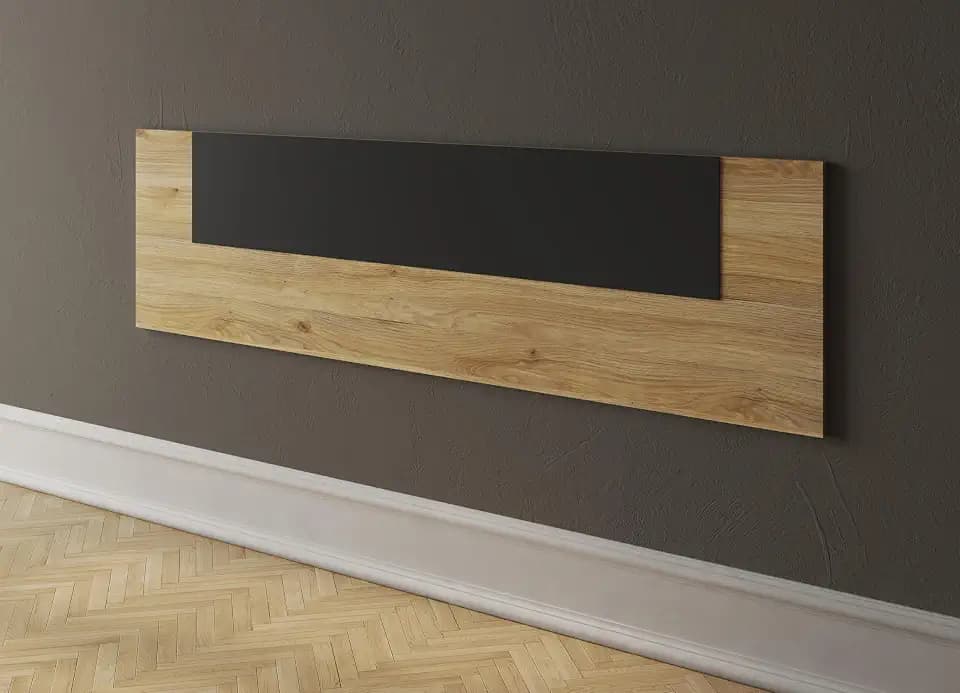 SHIITO Modell Oxford - Kopfteil für Doppelbett | Naturholz-Finish