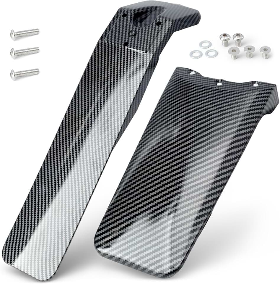 Front and Rear Dirt Bike Fender Compatible with Tuttio Soleil01 GB SF BF ARC Electric Bike Mud Guard Off-Road Motorcycle Carbon Fiber Texture Mudguard Replacement Parts