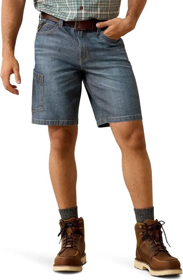 ARIAT Men's Rebar M4 Relaxed Denim 10" Durastretch Shorts
