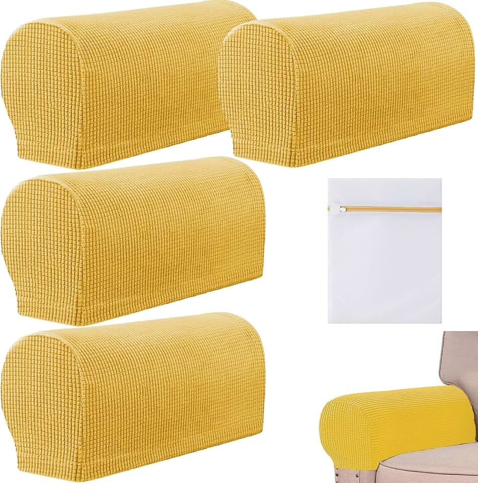 VEGCOO Set mit 4 Sesselbezügen (gelb)