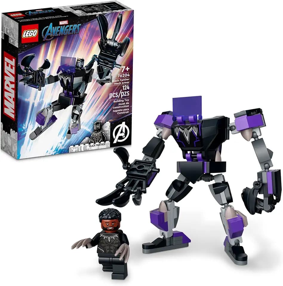 Marvel 76204 Lego Avengers-L'armure Robot de Black Panther-76204, Multicolor
