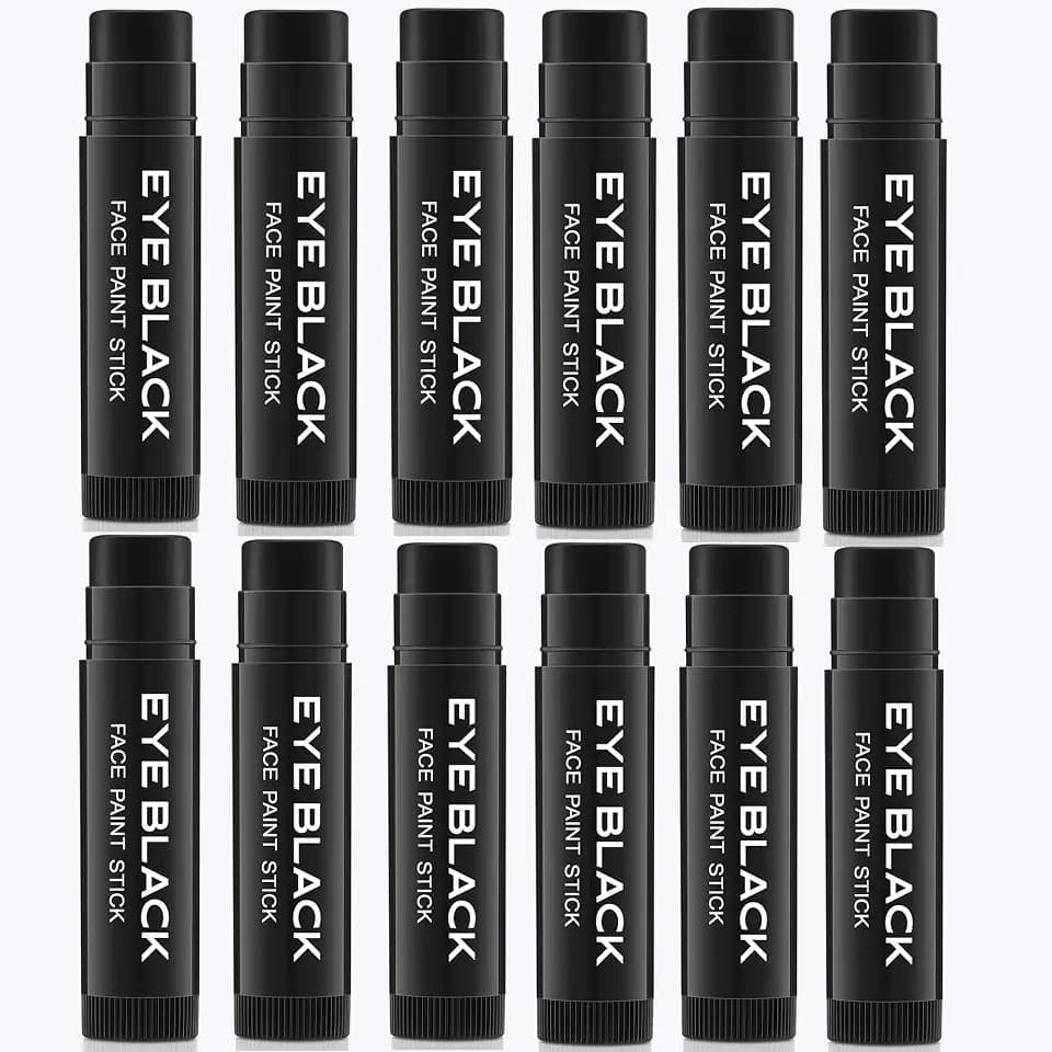 Eye Black Stick, 12pcs Anti-Glare Under Eye Sports Grease Stick