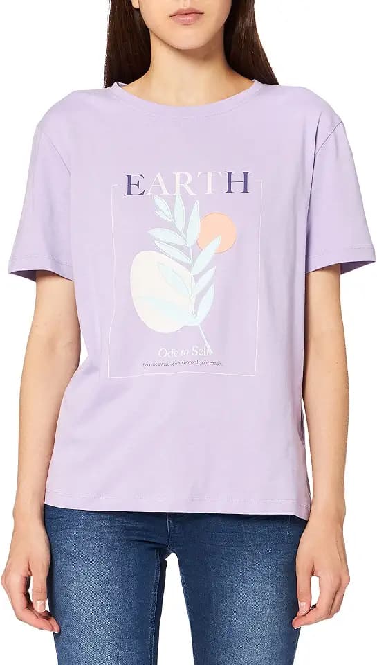 NA-KD Damen Earth Printed T-Shirt T-Shirt