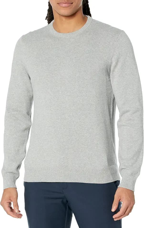 Amazon Essentials Herren Langärmliger Pullover Mit Rundhalsausschnitt, 100% Baumwolle, Erhältlich In Groß Und Schwer