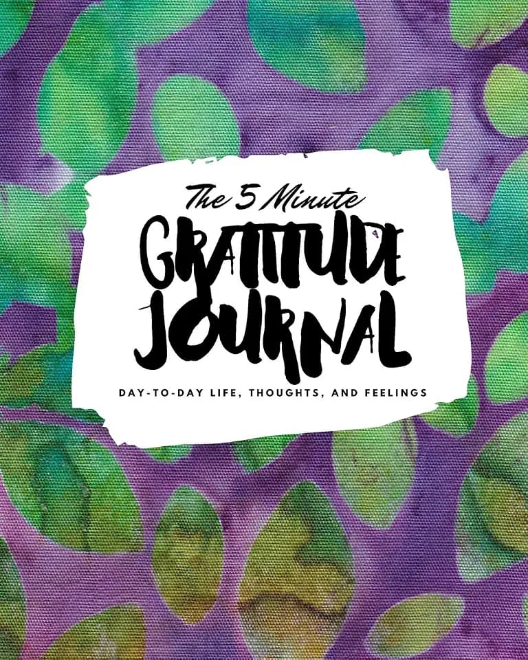 The 5 Minute Gratitude Journal: Day-To-Day Life, Thoughts, and Feelings (8x10 Softcover Journal) (8x10 Gratitude Journal)