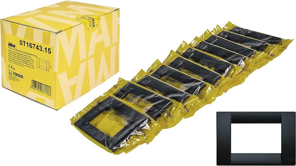 Vimar Idea 0T16743.15 Klassischer Rahmen 3-fach Technopolymer, 10 Stück, graphitgrau