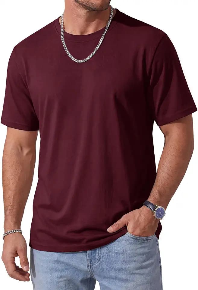 MAGCOMSEN Mens T-Shirts Short Sleeve UPF 50+ Lightweight Moisture Wicking Basic Crewneck Casual Summer Cooling T Shirt
