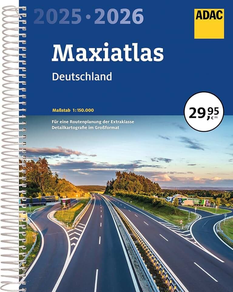 ADAC Maxiatlas 2025/2026 Deutschland 1:150.000: Straßenatlas und Autoatlas mit Spiralbindung (ADAC Atlas)