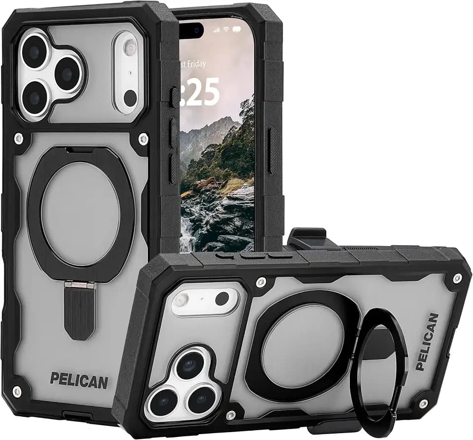 Pelican Shield iPhone 17 Pro Max Case - Rugged MagSafe Phone Case - Smoke