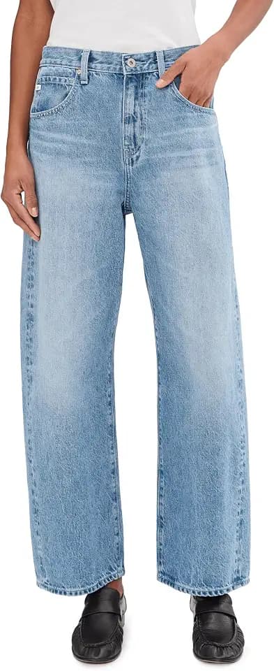 AG Adriano Goldschmied Women's Hattie High Rise Barrel Jeans