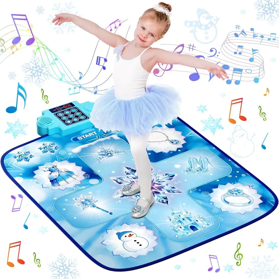 Dance Mat for Girls 3-12, Ice Princess 9-Button Electronic Dance Pad