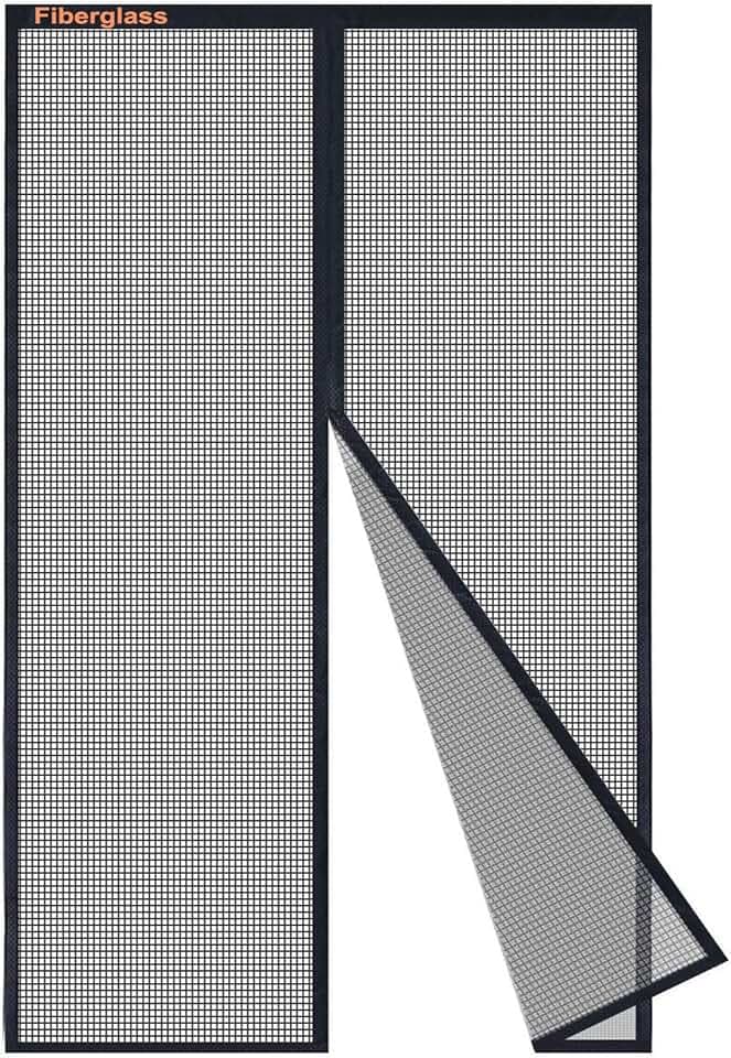 Risareyi Magnetic Screen Door Heavy Duty, 38 x 82 inch, Black