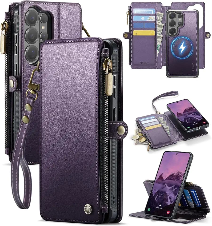 for Galaxy S26 Ultra - Phone Case Wallet Magnetic, Purple