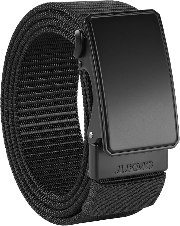 JUKMO Automatik Gürtel Herren, 3,8cm Nylon Ratsche Freizeit für Jeans