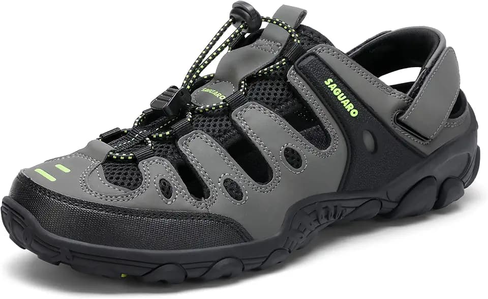 SAGUARO Men's Sport Sandals Adjustable Strap Closed Toe Outdoor Hiking Sandal Beach Water Shoes
