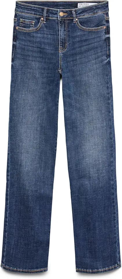 VERO MODA Female Straight-Fit VMFLASH Mid Rise Gerade geschnitten Jeans