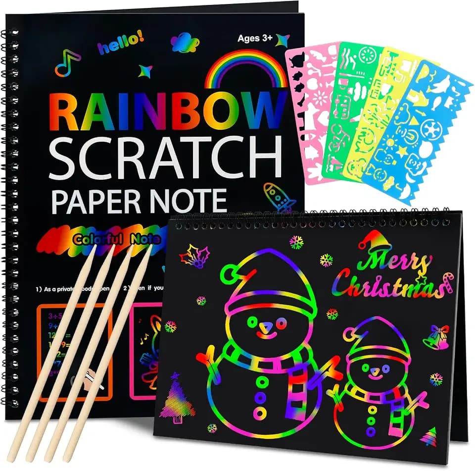 Cvvdycago Stocking Stuffers for Kids Teens Scratch Paper Art Crafts 2 Pack