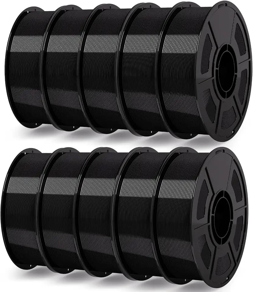 IEMAI PETG Filament 1.75mm 10Kg, Schwarz PETG 3D Drucker Filament, Kompatibel mit Bambu Lab, AMS, AMSLite, Maßgenauigkeit +/-0.02mm