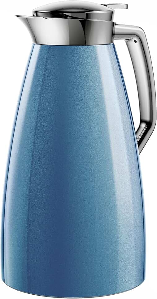 Emsa F4140400 Plaza Isolierkanne | 1 Liter | Aroma Diamond | Quick-Tip-Verschluss | blau, XL