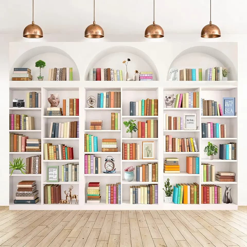Bookshelf Bookcase Backdrop Library Backdropoffice Background 7 * 5ft