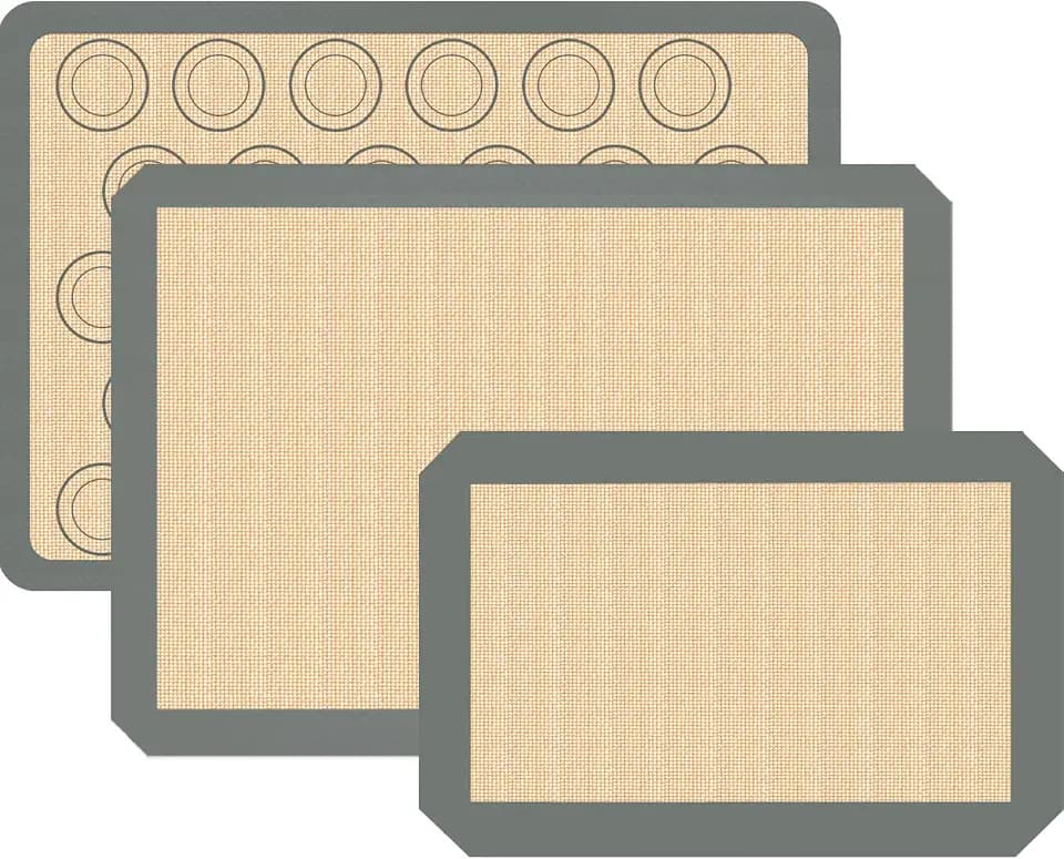 Koolstuffs Silicone Baking Mat, Nonstick and Reusable, 3 Pack