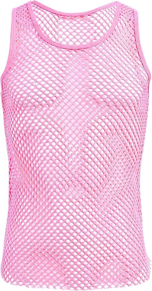 Herren Tanktop, Netzstoff, Netz, Top, T-Shirt, Muskel, transparent, Fitnessstudio, Unterhemd, Sommer, ärmellos