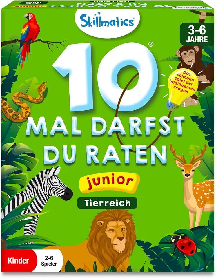 Skillmatics Kartenspiel - 10 Mal darfst du raten Junior Tierreich