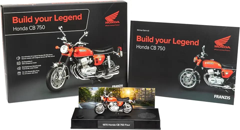 Franzis 67215 - Honda CB 750 Build Your Legend Modellbausatz, Maßstab 1:24