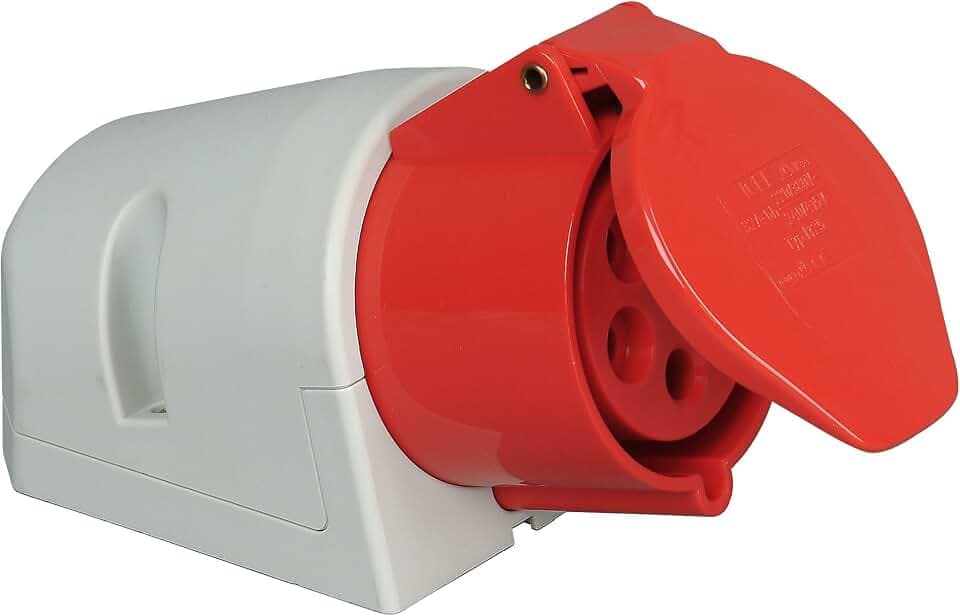 Kopp 102000005 CEE Wandsteckdose, 5-polig, 32 A, 400 V, rot