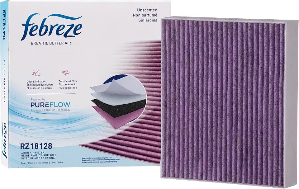 Febreze Odor Control UNSCENTED Cabin Air Filter by PUREFLOW RZ18128
