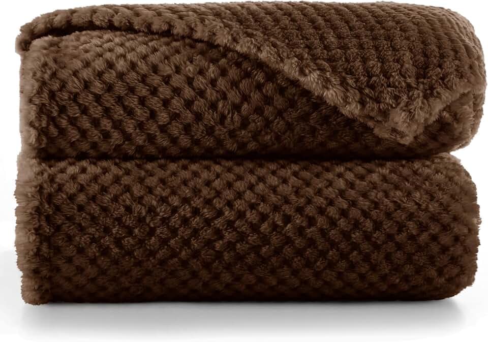 RESTILO Kuscheldecke 220x240 cm braun Decke Microfaser Wohndecke Henry