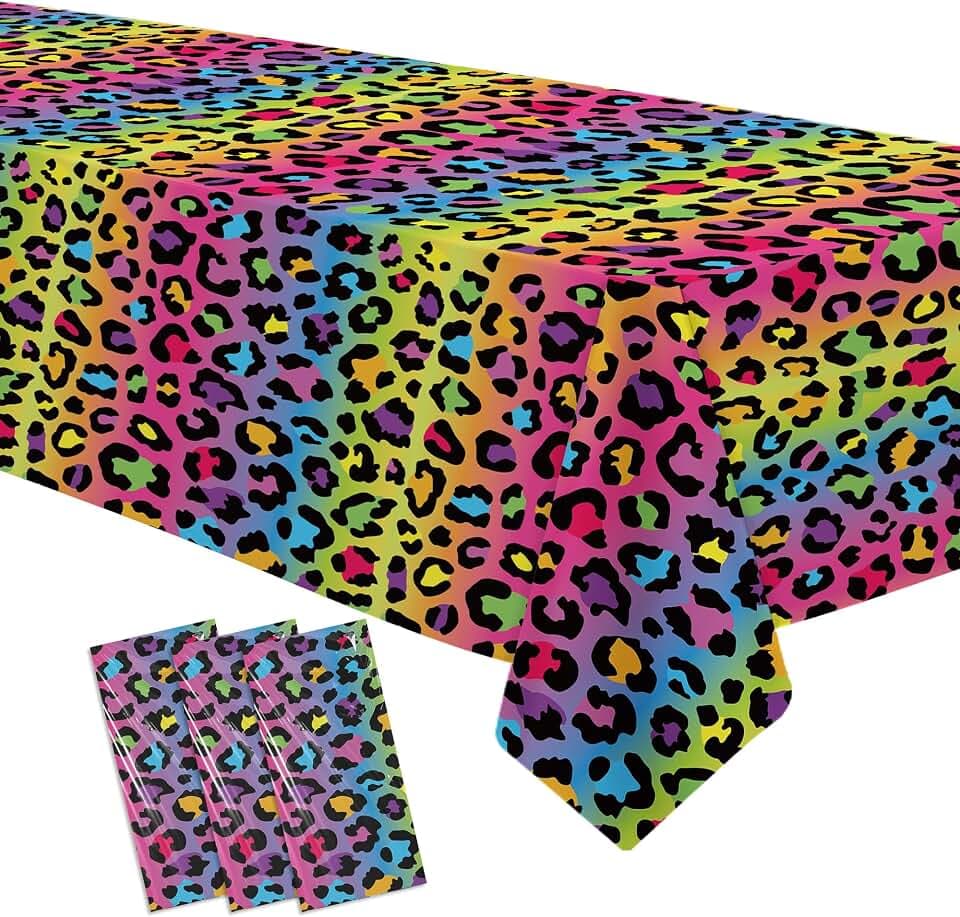 Leopard Party Decorations Tablecloth, Cheetah Birthday Tablecover