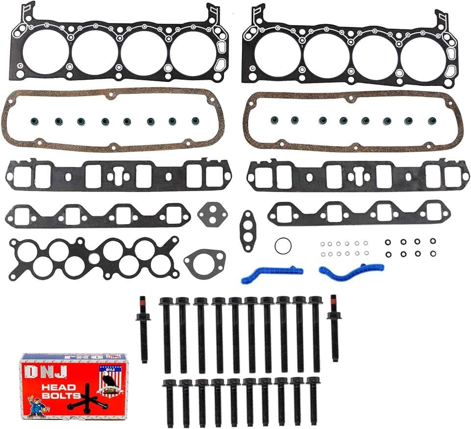 DNJ HGB4114 Engine Cylinder Head Gasket Set with Head Bolt Kit, Complete Repair Set for 1996-2001 Ford Mercury Explorer Mountaineer 5.0L V8 16V OHV 302cid
