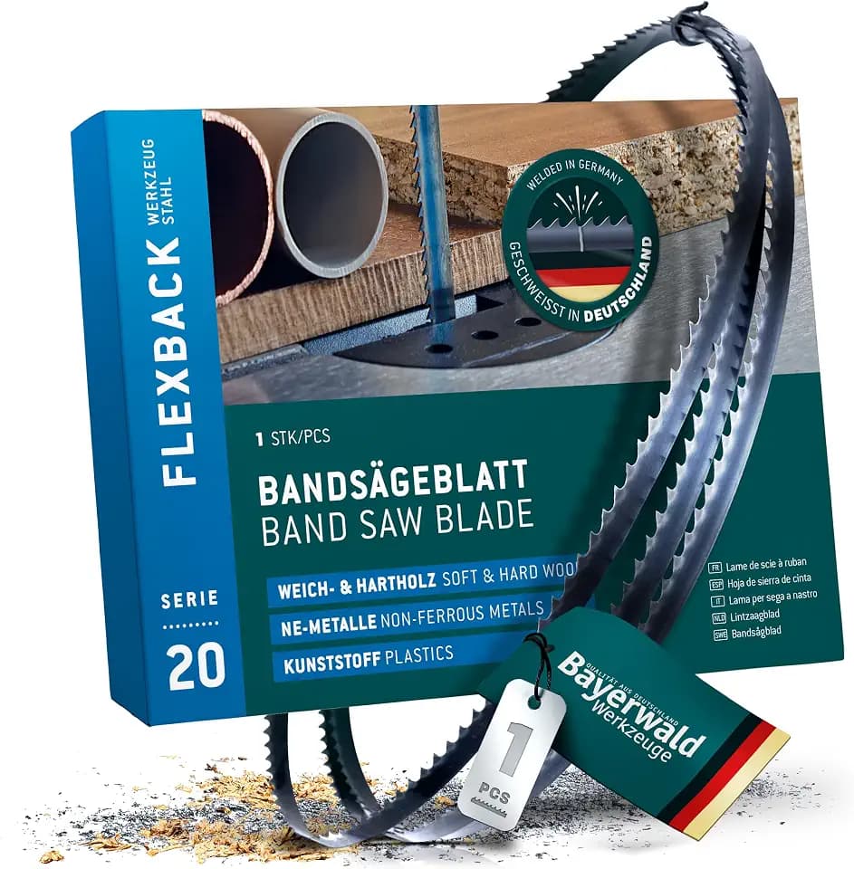 Bayerwald Werkzeugstahl Bandsägeblatt - 1520 x 6 x 0.36 x 6 / Holz, NE-Metalle, Kunststoff, dünne Bleche/Sägeband passend für Black & Decker DN330 DN339 uvm.