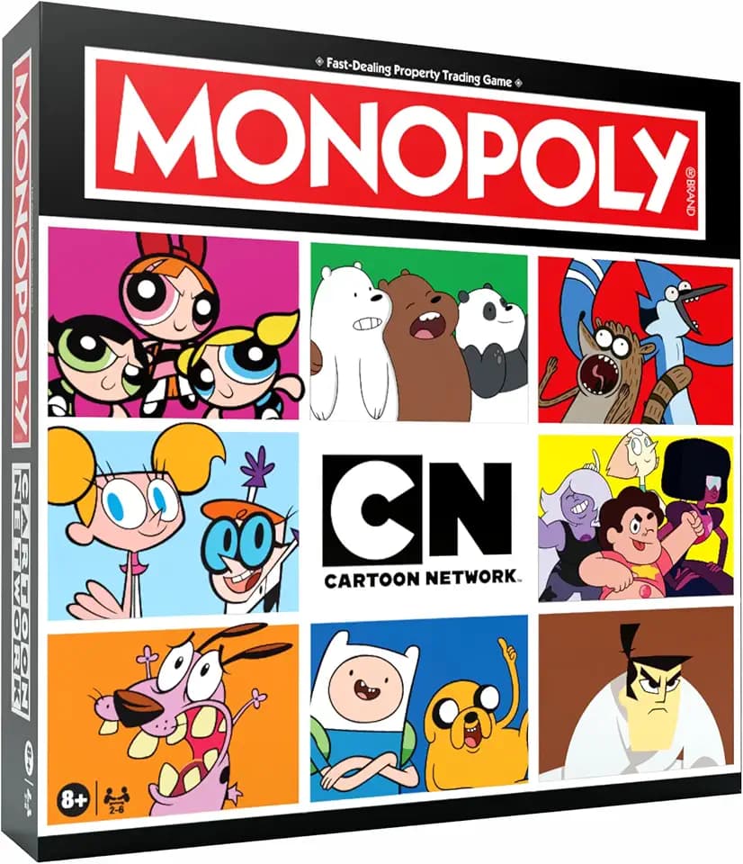 MONOPOLY: Cartoon Network Board Game, Buy Sell Trade Iconic Characters From Adventure Time, Dexter's Laboratory & More, Featuring 6 Custom Tokens: BMO, Samurai Jack's Sword & More, Officially Licensed