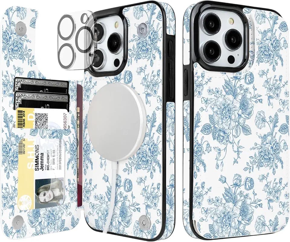 uCOLOR for iPhone 15 Pro Max Wallet Case Magsafe with Card Holder Slot