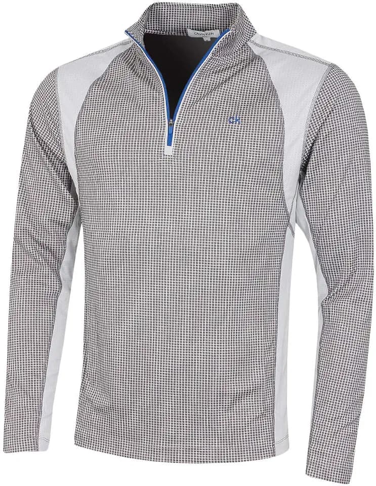Calvin Klein Herren 2026 Micro Grid CK 1/2 Zip Mid Layer Baselayer