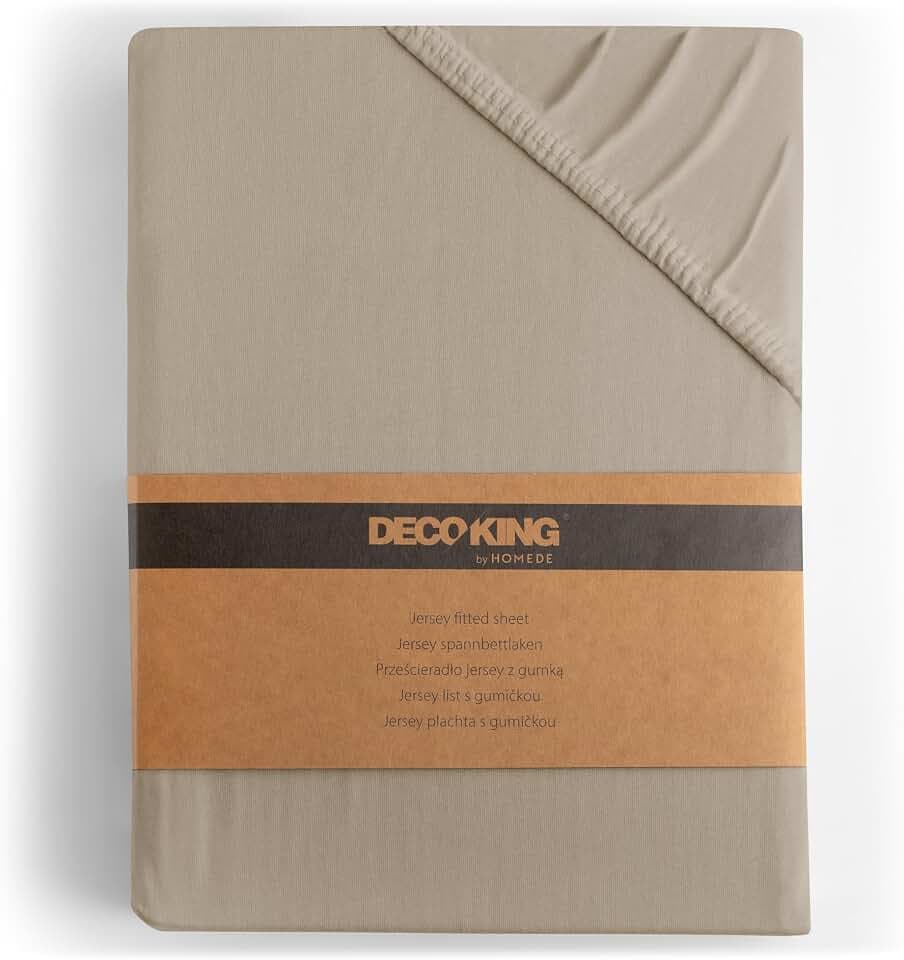 DecoKing Spannbettlaken 140x200 160x200 cm 100% gekämmte Baumwolle Amber