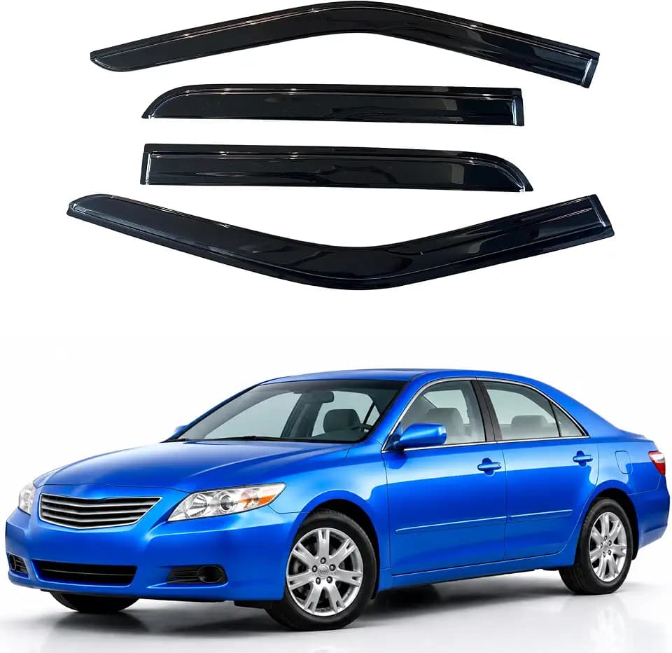 IG Window Visors Fit for 2007-2011 Toyota Camry, Out-Channel Rain Guards Vent Wind Deflectors 4PC, Car Accessories for 07-11 Camry