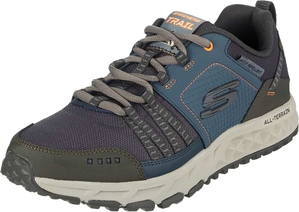 Skechers Herren Escape Plan Oxford, Marineblau Orange, 45 EU