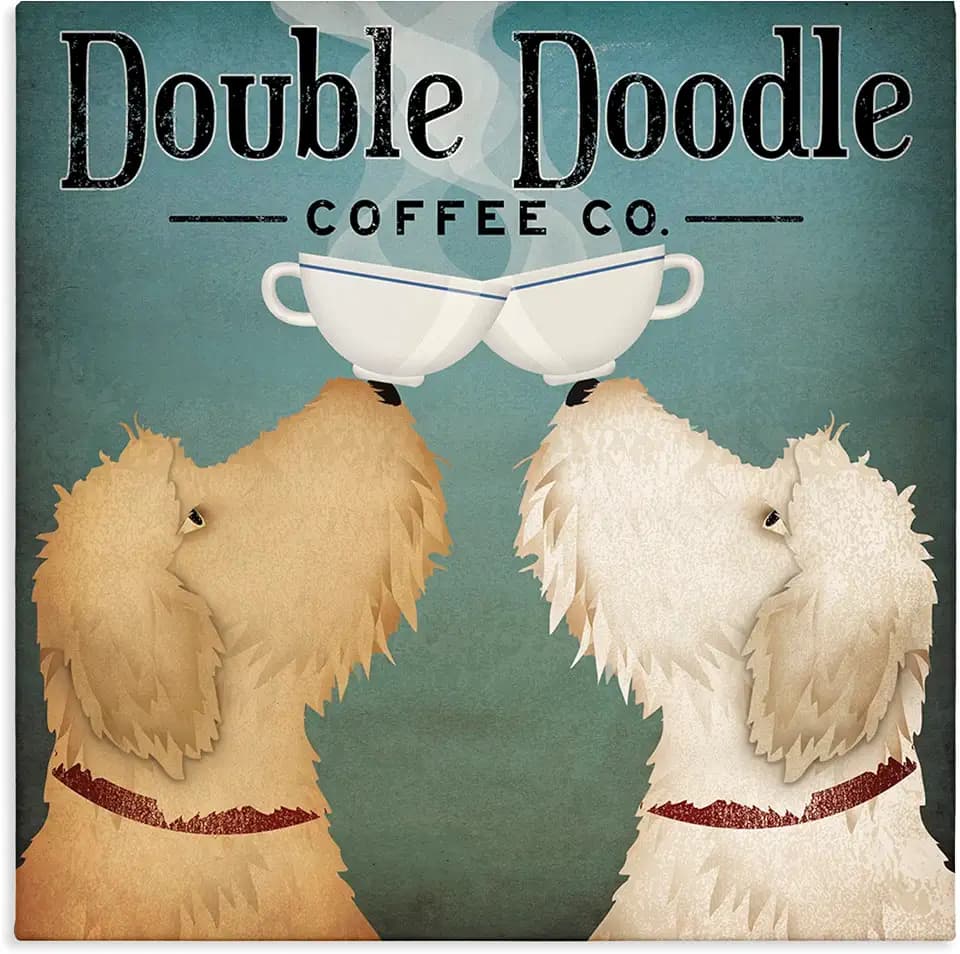 Stupell Industries 'Doodle Dog Vintage Coffee Sign'| Canvas Art