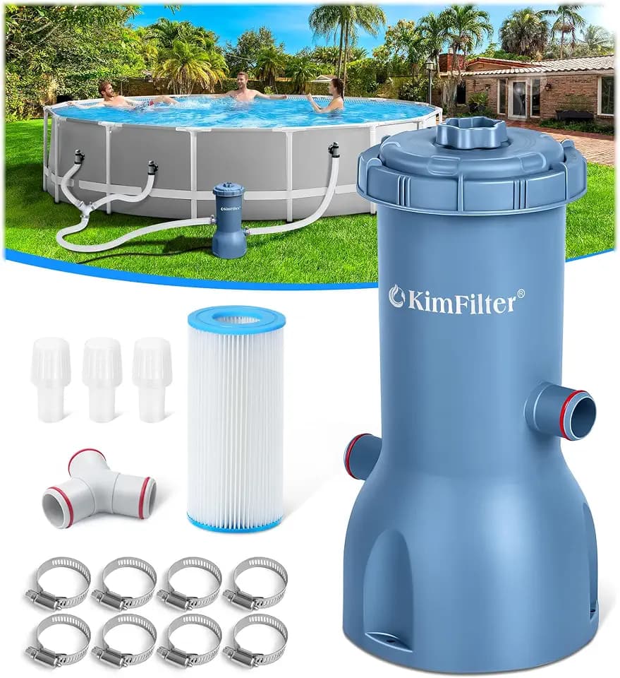 KimFilter Pro Series 1000 GPH Above Ground Pool Filter Pump