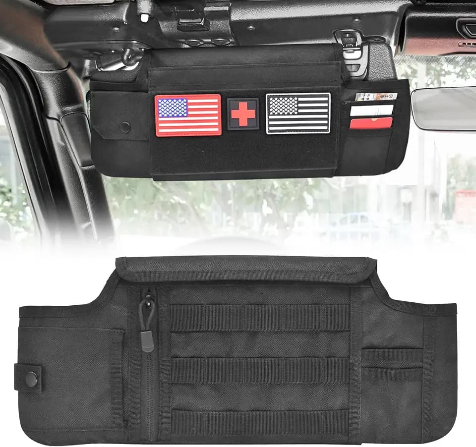 Sun Visor Organizer Compatible with Wrangler JL & JT 2018-2025