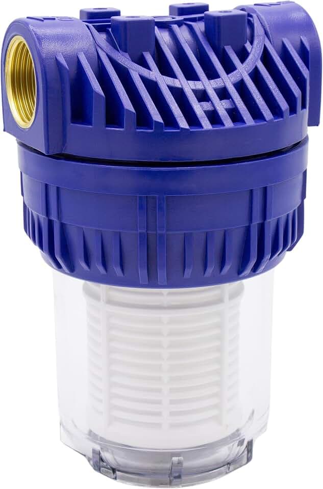 VARIOSAN Vorfilter (5 Zoll) für Pumpen und Hauswasserwerke 18403, 3/4" Innengewinde, 8 bar, 3.000 l/h Durchflussmenge, 0,06 mm Maschenweite