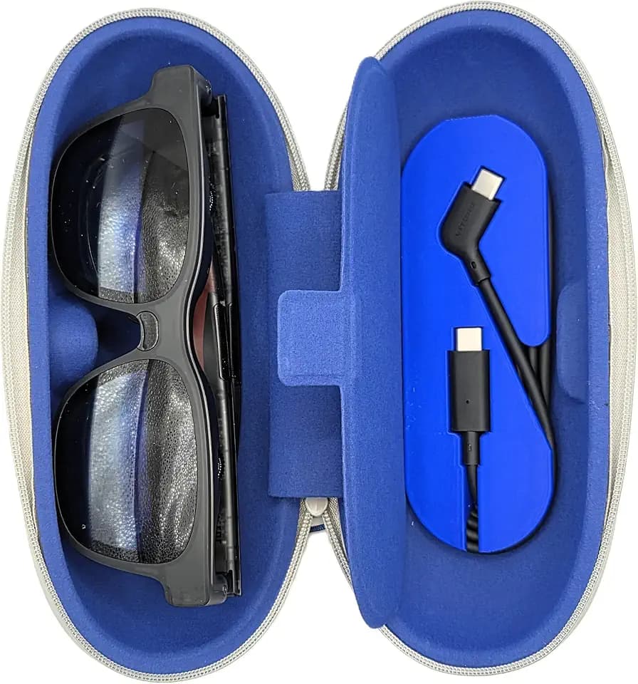 Flexible Cable Organizer for Viture Luma & The Beast – USB‑C to USB‑C Cable Fit - 3 Styles for Different Viture Models (Luma/Beast, Blue Flexible)