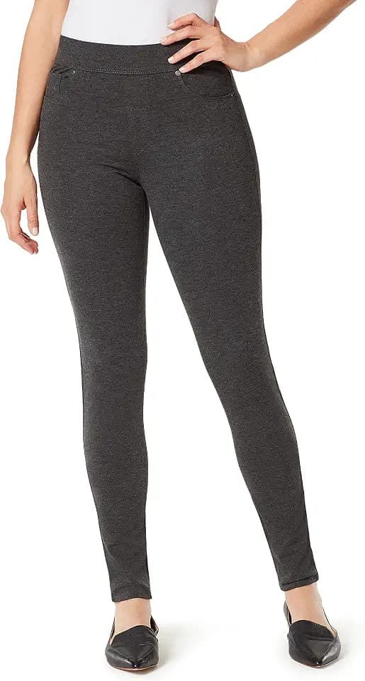 Gloria Vanderbilt Womens Avery Slim Pull on Pant Petite