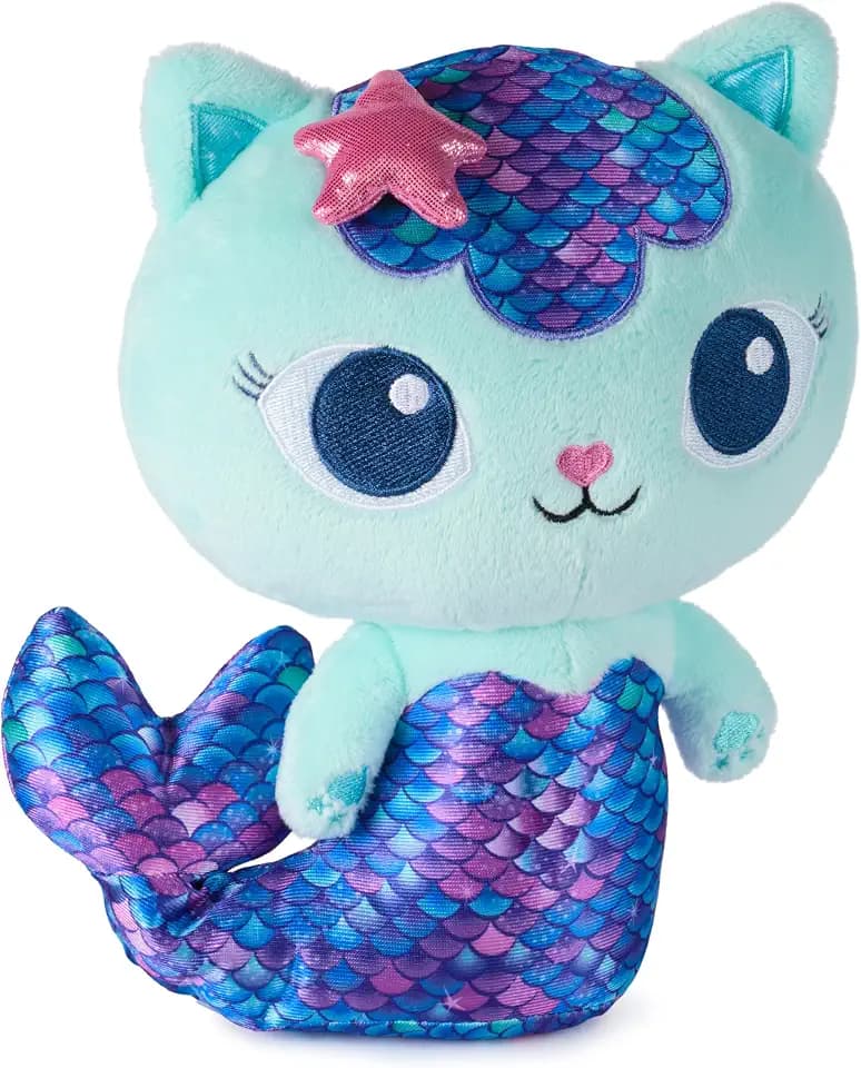 Gabby's Dollhouse, Fin-Tastic Mercat Premium 10-Inch Tall Plush Toy