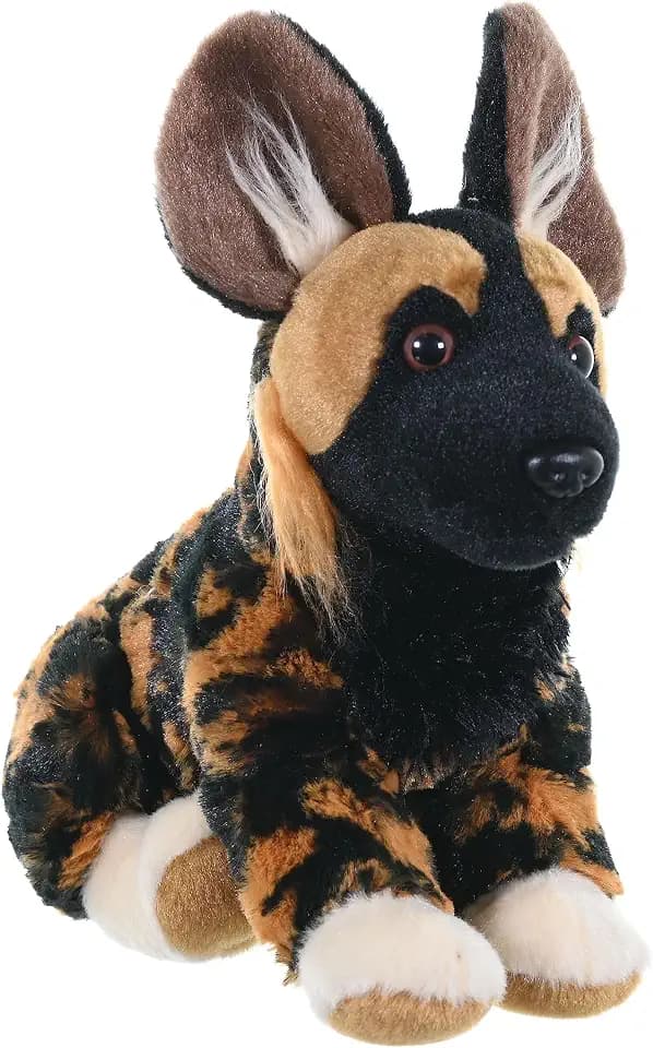 Wild Republic African Wild Dog Plush, Stuffed Animal, Plush Toy, Gifts for Kids, Cuddlekins 8 Inches